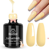 Beetles Yellow Gel Polish – Refined Pastel Nail Color with High-Gloss Creme Finish, Luxury Cured Gel for Collectors and Connoisseurs