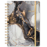 PAPERIAN 2024 Planner – Black Hardcover Weekly Planner for Clean Desk Aesthetic, A5