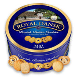 Royal Dansk Danish Butter Cookies – Premium 24oz Butter Cookie Assortment in Reusable Keepsake Tin, Connoisseur Gift for the Discerning Hostess