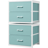 BOLUO Kids Room Storage Tower – Safe Drawer Organizer for Playroom, 2-Pack Anti-Tip Stackable Dresser Pink
