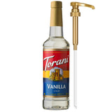 Torani Vanilla Flavored Syrup 750 ml – Pure Cane Sugar Sweetener for the Self-Care Beverage Moment