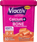 Viactiv Chocolate Calcium Chews - Bedtime Wind-Down Supplement for Women's Bone Density