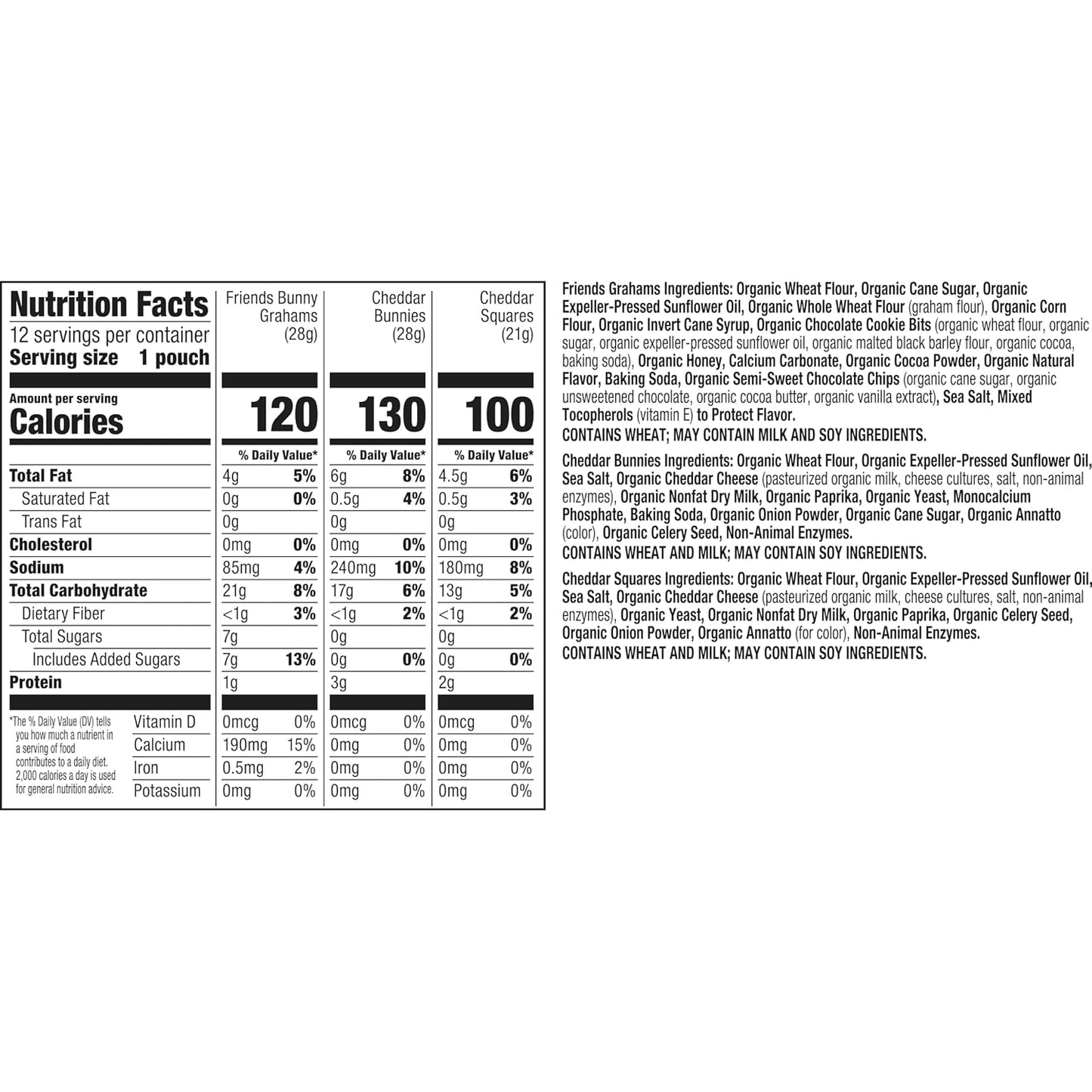 Annie's Organic Variety Pack – Healthy School Lunchbox Snacks for Kids, 12 Grab-and-Go Pouches