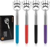 Plazuria Portable Back and Scalp Scratchers – Four-Color Personal Set to Keep Germs Separate in Busy Households