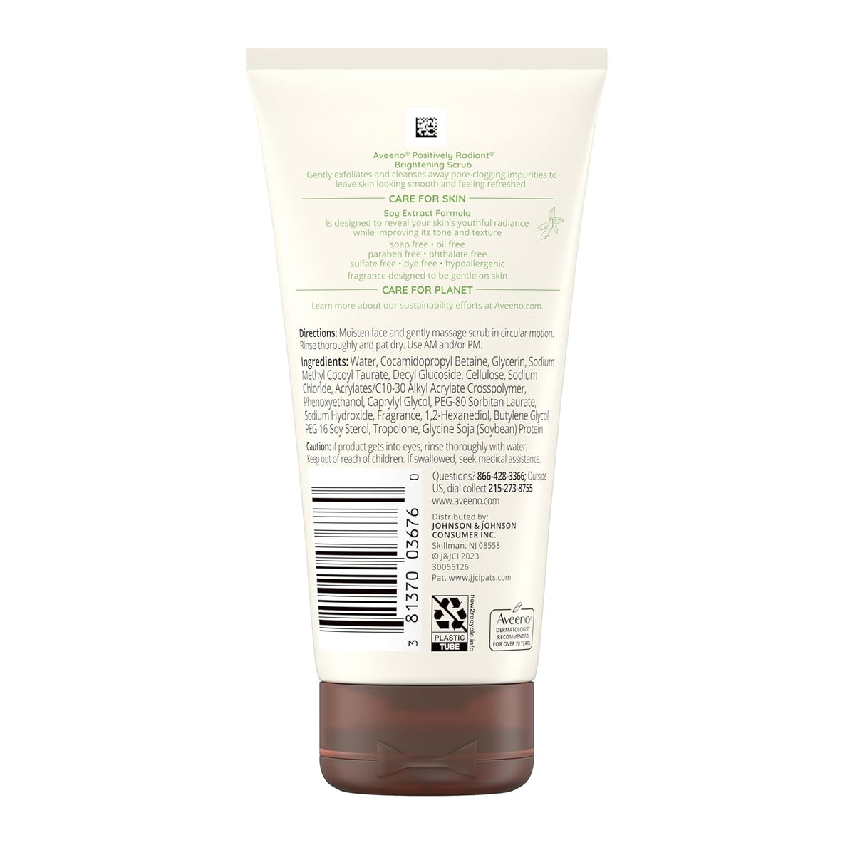 Aveeno Positively Radiant Exfoliating Scrub for Clean Routines and Intentional Skincare Spaces