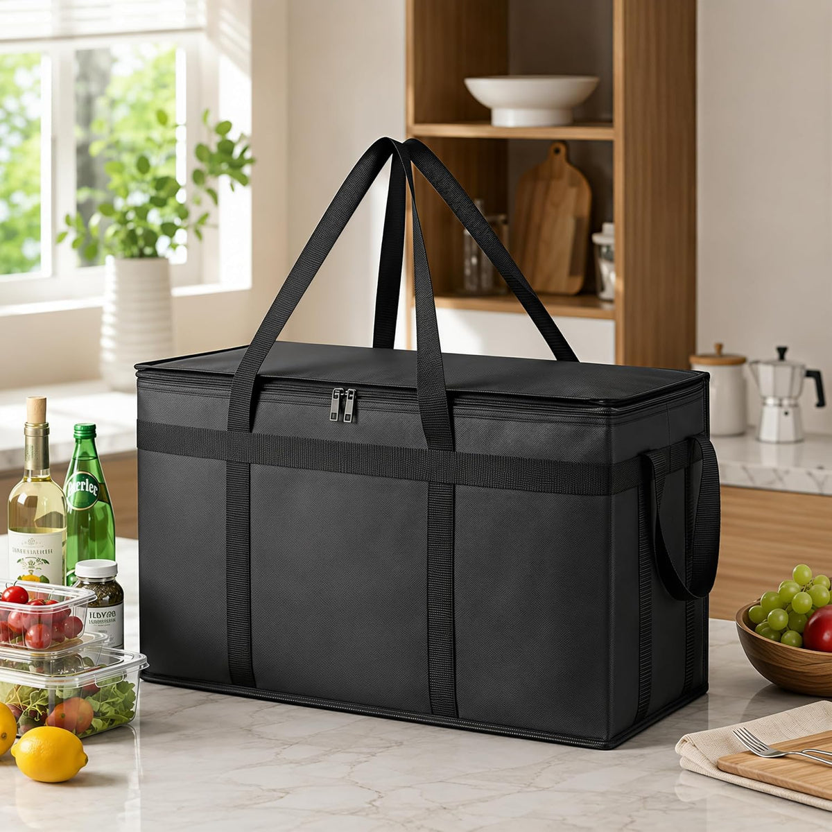 Bodaon Insulated Food Delivery Bag – Simple Foldable Tote for Intentional, Less-Is-More Living