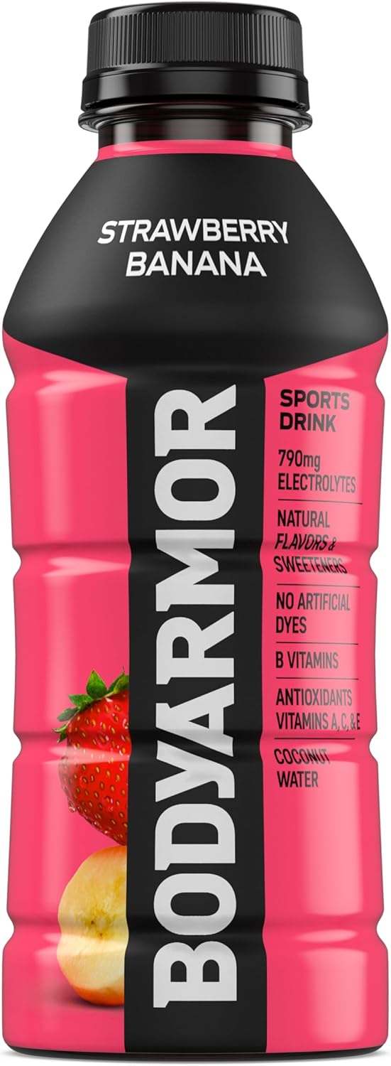 BODYARMOR Sports Drink Strawberry Banana – Better-For-You Hydration for Teen Athletes and Youth League Practices