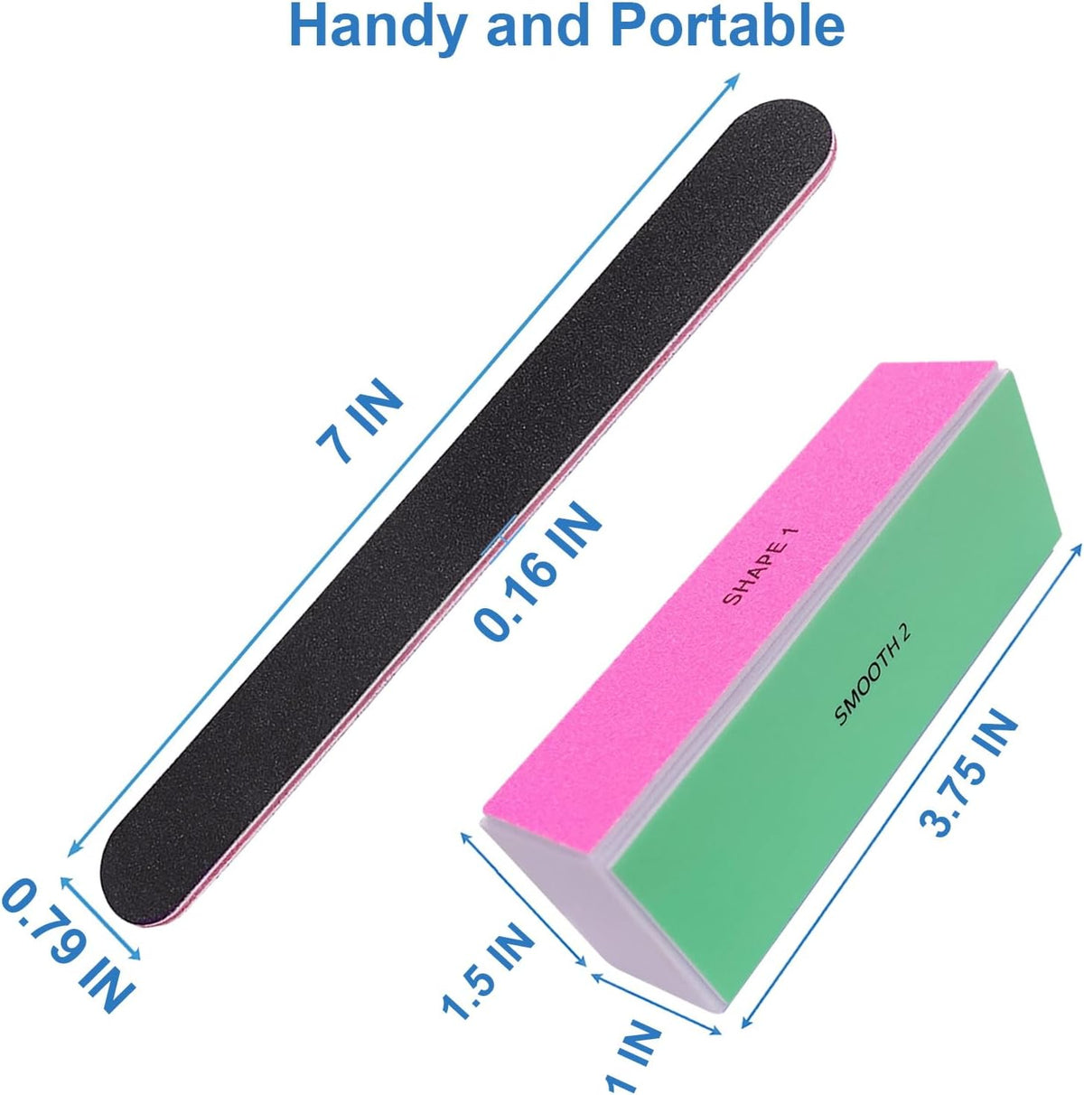 BRAND 4-Way Nail Buffers and Files – Fast 10-Minute Manicure Kit for Working Women Who Need Polished Hands in a Flash