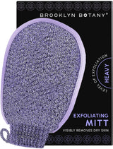 Brooklyn Botany Exfoliating Mitt for Bath and Shower – Heavy Duty Body Scrubber for Spa-Like Self-Care Rituals and Dead Skin Removal
