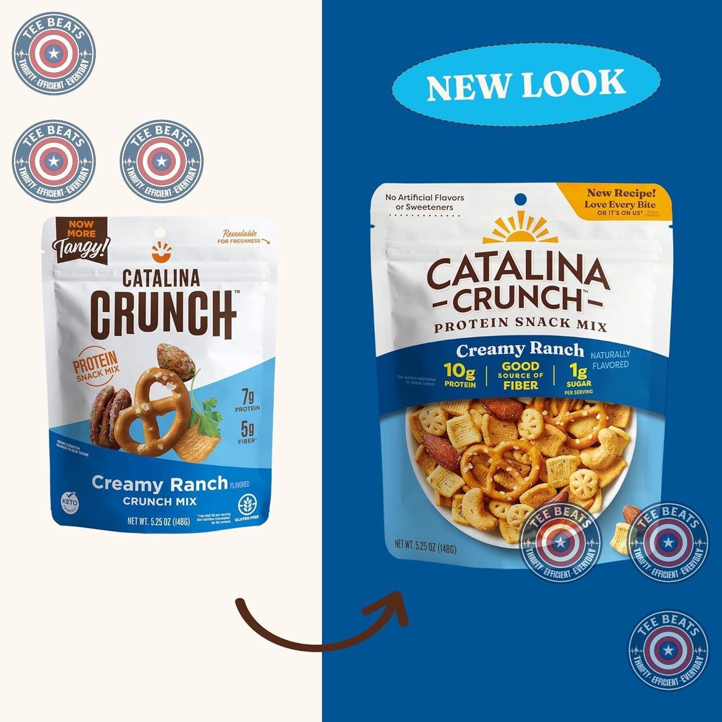 Catalina Crunch Protein Snack Mix - Ranch Snack for Kids Lunchboxes and After-School Snack Stations