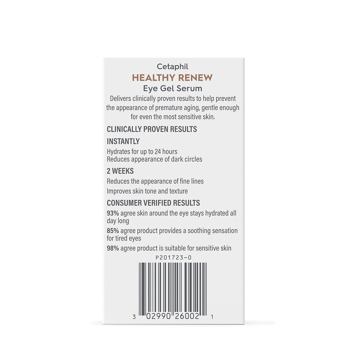 Cetaphil Healthy Renew Eye Gel Serum – Hypoallergenic Dermatologist Tested Eye Cream, Gentle Anti Aging for Sensitive Skin