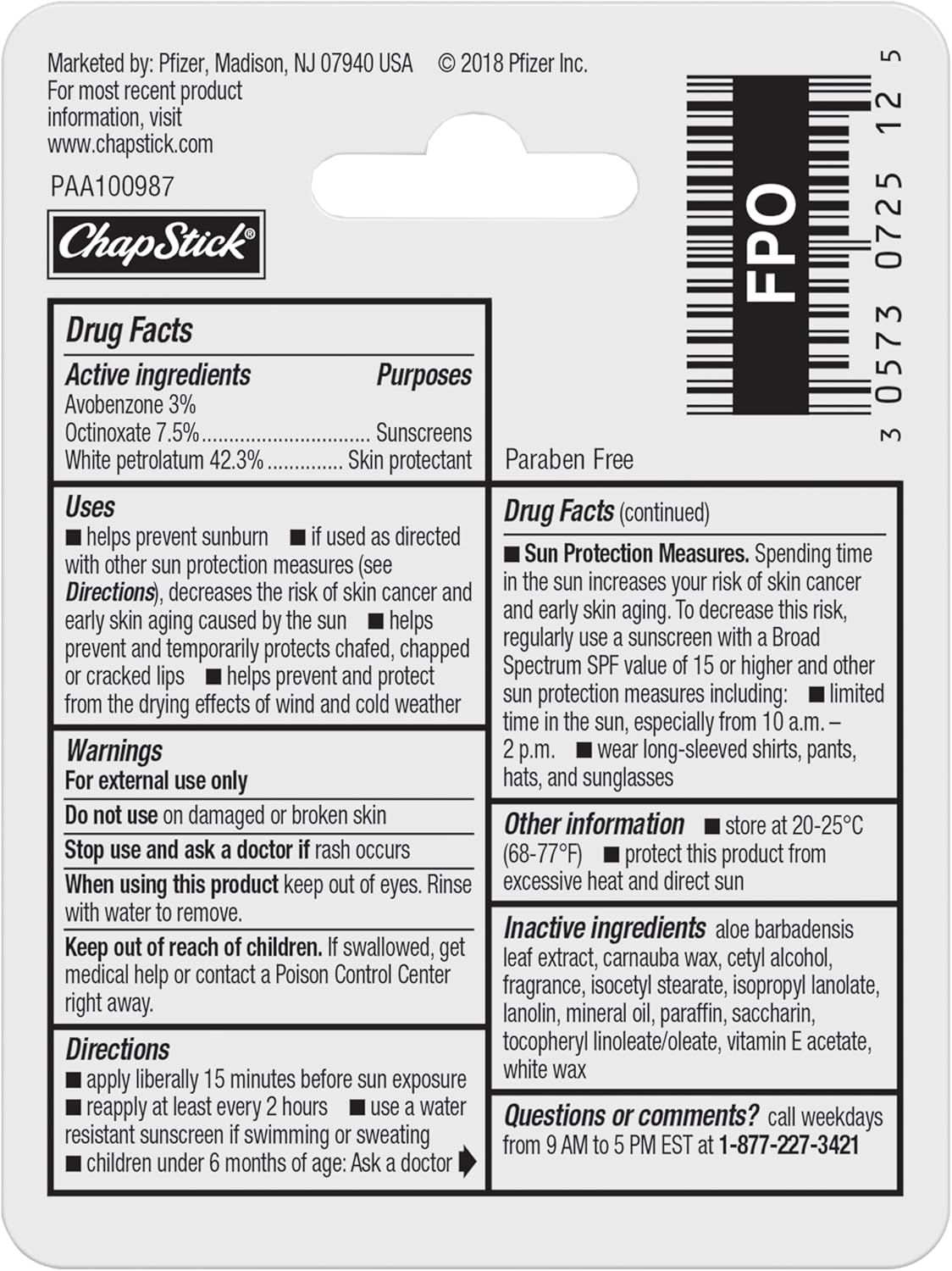 ChapStick Moisturizer Original Lip Balm – Thoughtful Stocking Stuffer and Birthday Gift for Her, SPF 15, Pack of 12