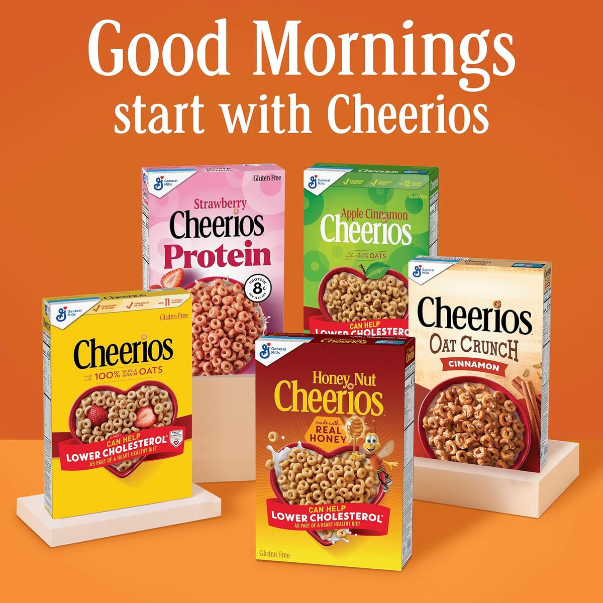 Cheerios Hearty Nut Medley Maple Cinnamon – On-the-Go Morning Cereal for Focused Pre-Work Fuel, Fiber and Vitamins, 20 oz Box