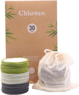 Chloven Reusable Face Pads – Quick-Dry Travel Companion, Bamboo Terry Pads for Patios, Road Trips, and On-the-Go Cleansing