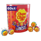 Chupa Chups Lollipops 60-Count Drum – Nostalgic Retro Candy Gift for Adults and Collectors