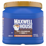 Maxwell House Colombian Medium Roast Ground Coffee 23.1oz – Clean-Label Bulk Coffee for Uncluttered Pantries