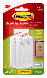 Command Large Picture Hanging Hooks – White Minimalist Wall Hooks for Intentional, Clutter-Free Living