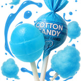 Zestix Cotton Candy Mini Lollipops – 65 Count Bulk Blue Candy for Birthday Gift Bags & Party Favor Assortments