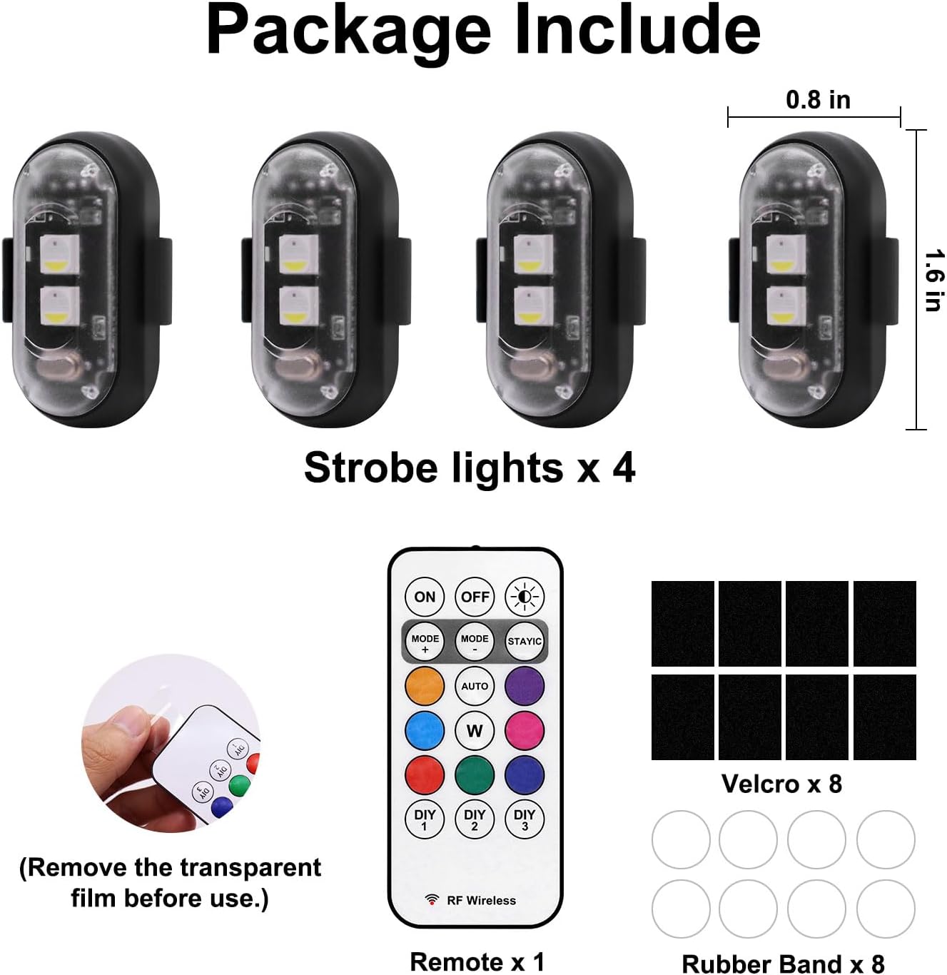Drone Strobe Pro Anti-Collision Light Set – FAA-Compliant Night Visibility for RC Pilots and Drone Operators
