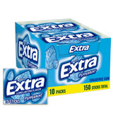 EXTRA Classic Bubble Gum Sugar Free 10 Pack – Resealable Pouch Gum for RV Trips, Beach Days, and Backcountry Excursions