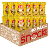 Lay's Potato Chips, Classic, 1 Ounce (Pack of 40) – Travel Snack Pack for Road Trips, Camping Trips, and Beach Days