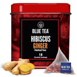 BLUE TEA Hibiscus Loose Leaf – Thoughtful Birthday Gift for Her in Reusable Pet Jar Packaging