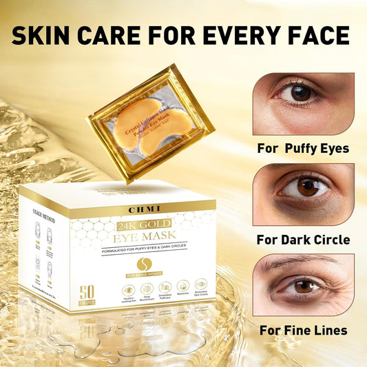 hydrogel patch format that adheres to the under-eye contour