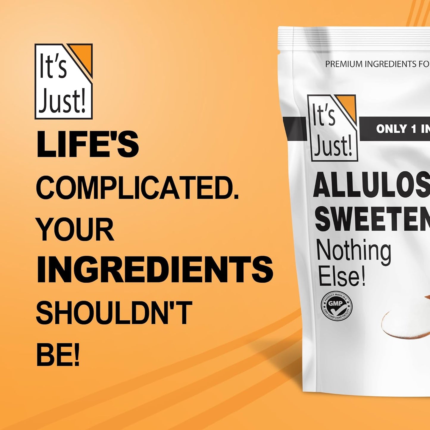 It's Just - Allulose Powder for Minimalist Kitchens, Single-Ingredient Sugar Substitute for Clutter-Free Counters