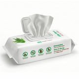 Best Pet Supplies Large Dog Wipes - 8x9 Inch Paw Cleaner for Hiking Trails, Camping Trips, and Beach Days