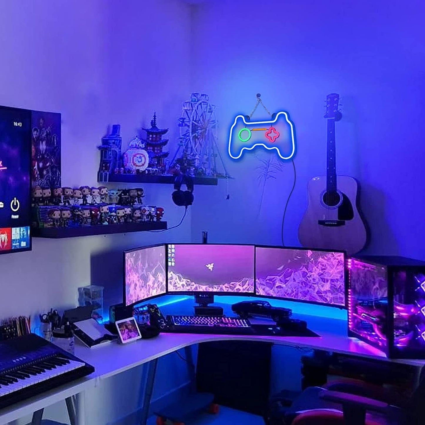 Joylit Gamepad Neon Sign – Cool Birthday Gift for Gamers, Dimmable LED Wall Light for Bedroom Setup