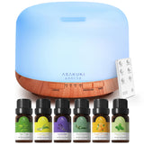 ASAKUKI Essential Oil Diffuser – Flameless, Auto-Shutoff Aromatherapy Humidifier for Safer Sleep