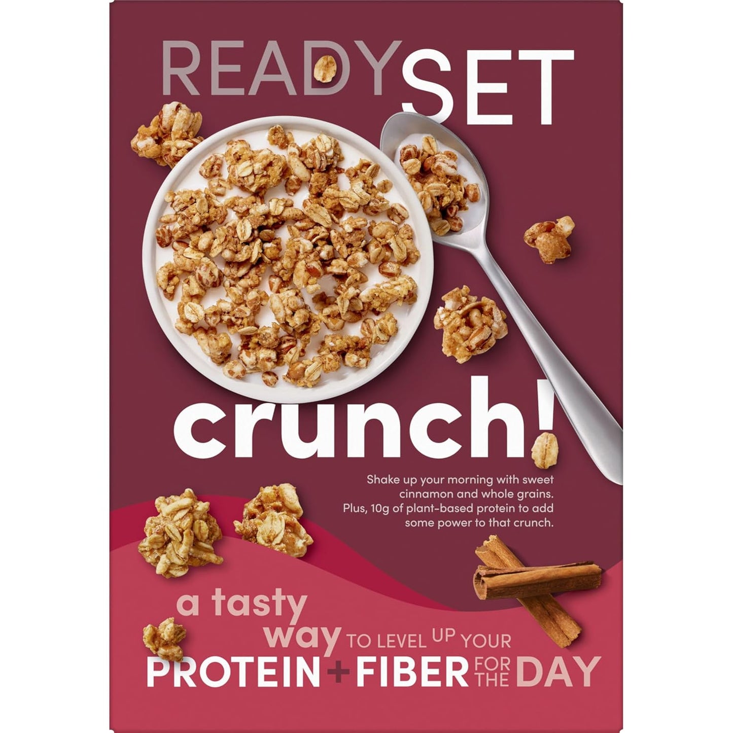 Kashi GO Cinnamon Crunch Cereal – Self-Care Morning Fuel with 10g Fiber and Plant Protein for Sustained Energy
