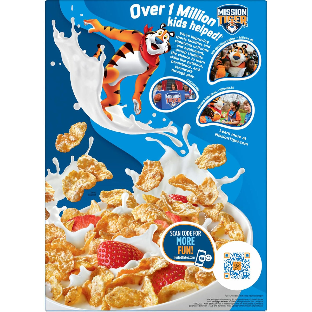 Kellogg's Frosted Flakes Breakfast Cereal, 28.5 oz Giant Size, Kid-Approved Frosted Corn Flakes for Family Breakfast Table