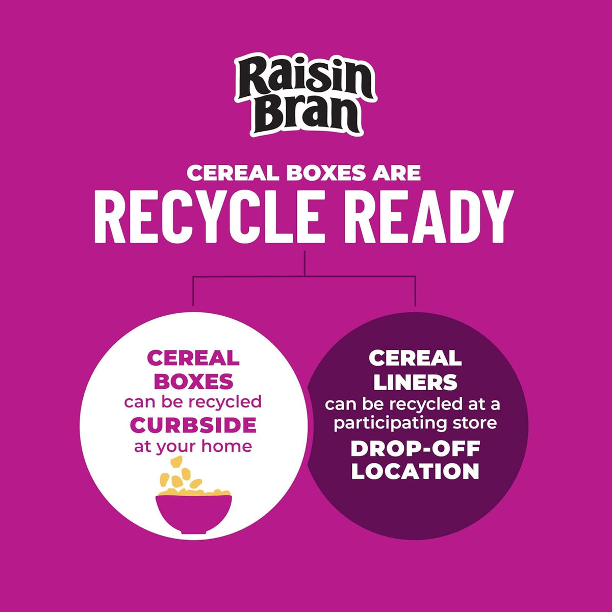 Kellogg's Raisin Bran Heart-Healthy Cereal, Low-Fat Morning Bowl for Mindful Eating Habits