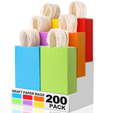 XPCARE Solid Color Paper Gift Bags 32 Pack, Housewarming Present Bags with Blank Surface for Personal Notes