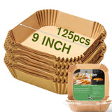 Aobnum Disposable Air Fryer Liners 9 Inch – Clean-Label Parchment Liners for 5-8QT Air Fryers, Tested for Family Safety