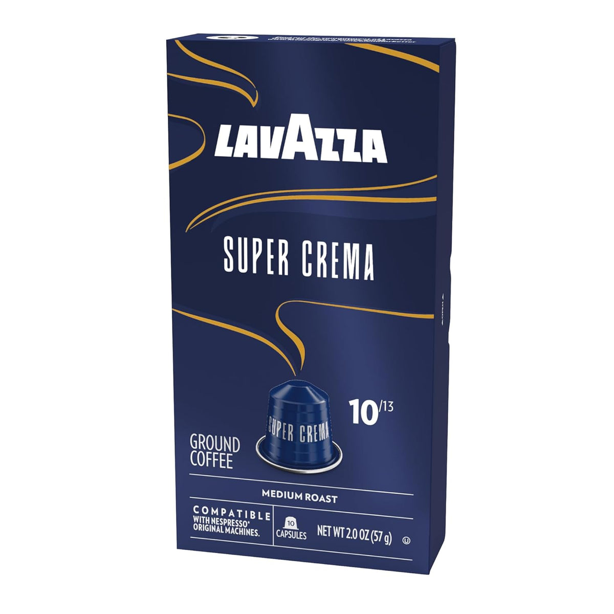 Lavazza Super Crema Aluminum Capsules for Nespresso Original Machines – Clean Single-Serve Espresso for Uncluttered Kitchens