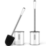 AONEZ Compact Toilet Brush for Simple Modern Bathrooms, Under-Rim Deep Scrubbing