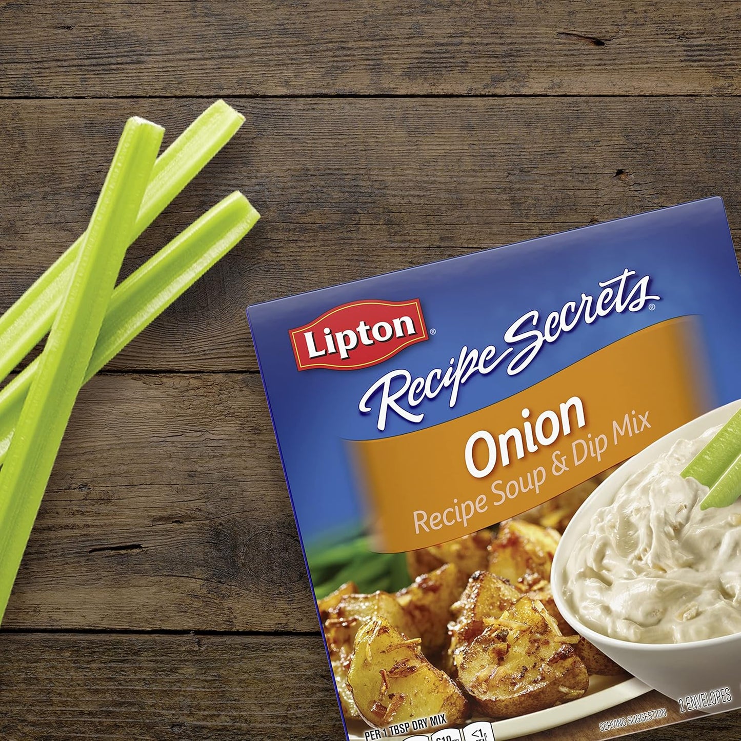 Lipton Recipe Secrets Onion Soup and Dip Mix – Pantry Staple for Busy Home Cooks, Quick Weeknight Meal Base