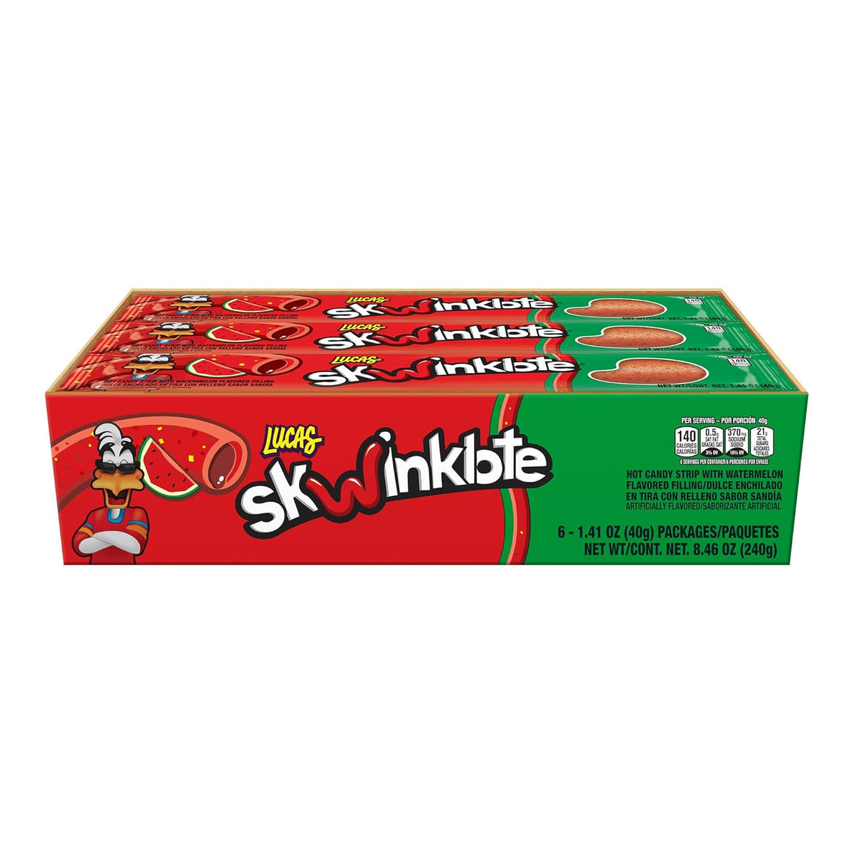 Lucas Skwinklote Sweet and Sour Watermelon Chili Strip Candy – Bulk Outdoor Treat for Backyard BBQs, Tailgates, and Park Celebrations