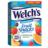 Welch's Fruit Snacks Mixed Fruit Gift Box – 40 Individually Wrapped 0.8oz Pouches for Holiday Stocking Stuffers and Classroom Party Goody Bags
