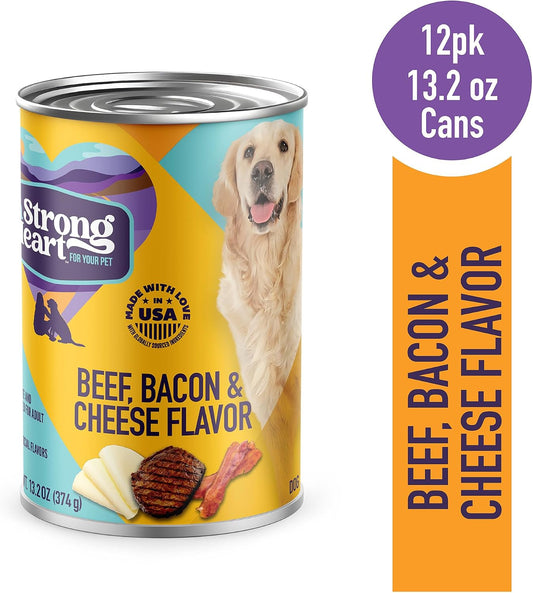 multi-protein recipe combining real chicken, beef, bacon flavor, and dried cheese