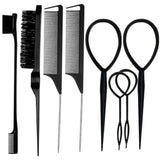 ZVOREI Personal Care Hair Styling Kit – Gentle Brushes and Topsy Tail Tools for a Relaxing Bathroom Wind-Down