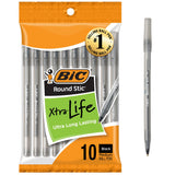 BIC Round Stic Xtra Life Pens Designed for Simple, Intentional Workstations, Medium Point for Everyday Writing