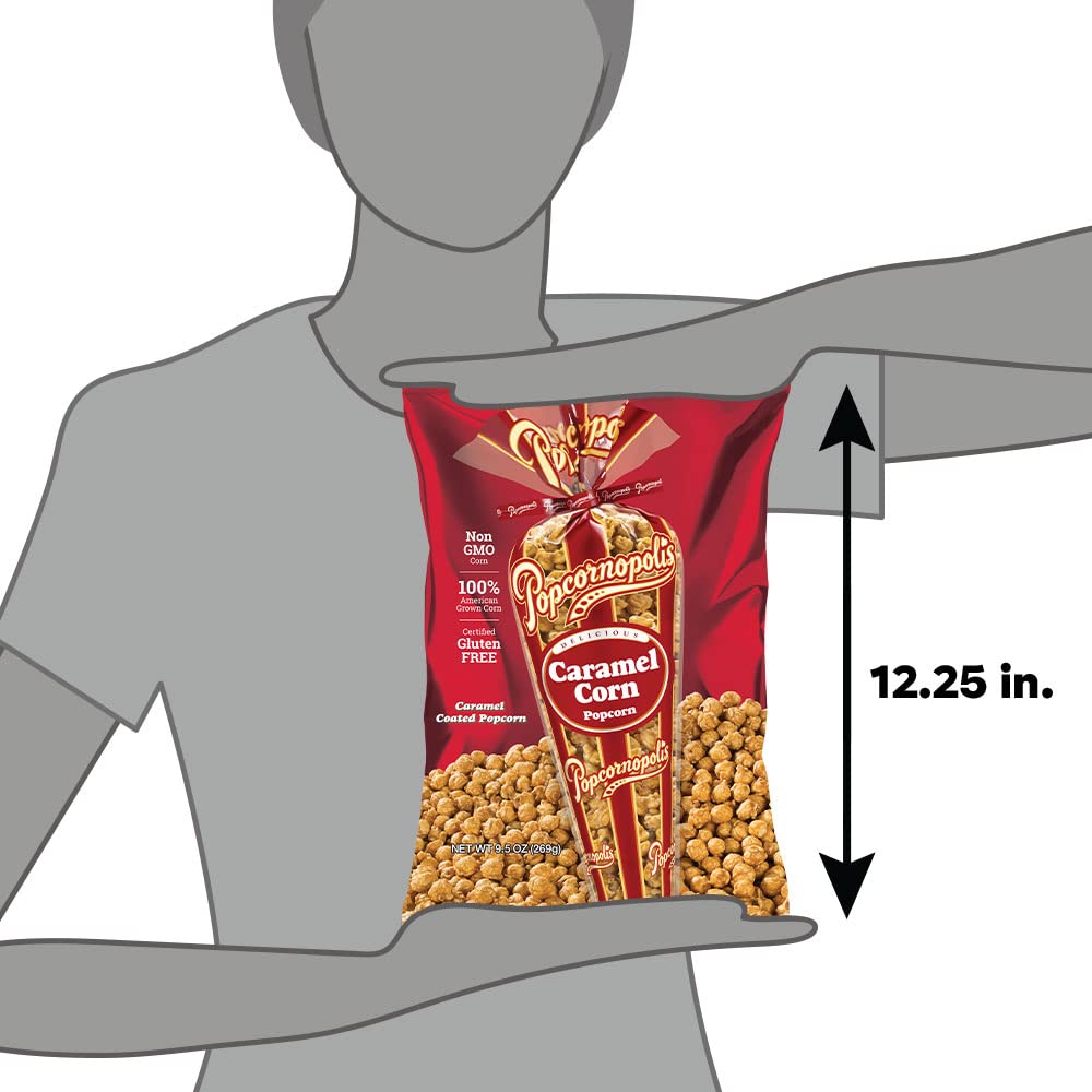 Popcornopolis Caramel Popcorn – Better-for-You Indulgent Snack Parents Feel Good Sharing with Children