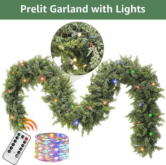 pre-lit with integrated christmas lights (no separate stringing required)