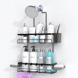 Aqualume Hanging Shower Caddy – Slip-Resistant Suction Cup Caddy for Kid-Friendly Bathroom, No-Drill
