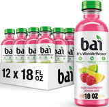 Bai Flavored Infused Beverage – Family Fridge Hydration with Vitamin C and Zinc, No Artificial Sweeteners Kids Favorite, 18 fl oz, 6 Pack