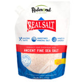 REDMOND Real Sea Salt - Kosher Certified Fine Sea Salt for Clean Eating Kitchens, Mindful Dining Tables, and Everyday Wellbeing, 26 oz Pouch