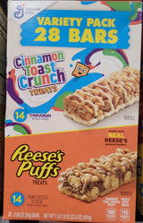 Reese's Puffs Cinnamon Toast Crunch Cereal Bars – Grab-and-Go Breakfast for Busy Mornings, 28 ct